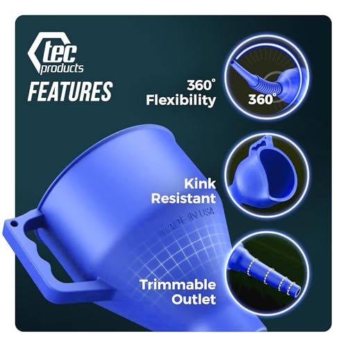FlexAll Long Flexible Oil Change Funnel (Blue / Large)