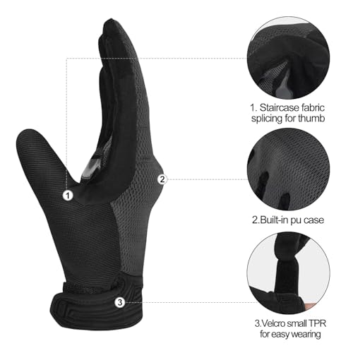 Breathable Mesh Motorcycle Gloves for Men (Grey / XX-Large (Palm Circumference: 9.65-10.24 inches))