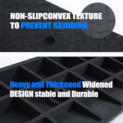 2 Pack 1.2'' Rise Rubber Curb Ramp Heavy Duty Loading Rubber Curb Ramps (1.2" H)