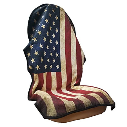 Car Seat Cover Protector Front Seats (1Pcs Front Seat Towel / American Flag)