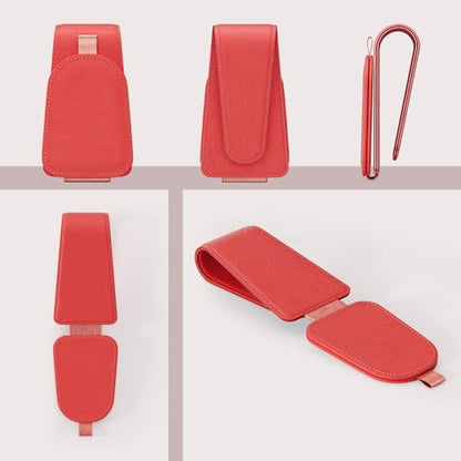 Magnetic Sunglass Holder for Car Visor (Red)