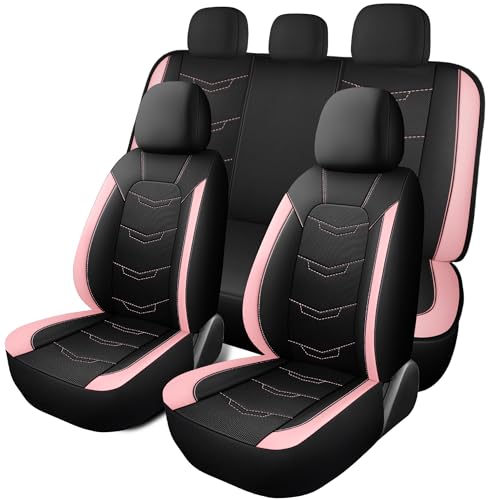 Car Seat Cover (N2 Black Pink / Full Set)