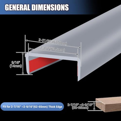 Rubber Edge Trim (Fit 2-1/2" - L20' / Grey)