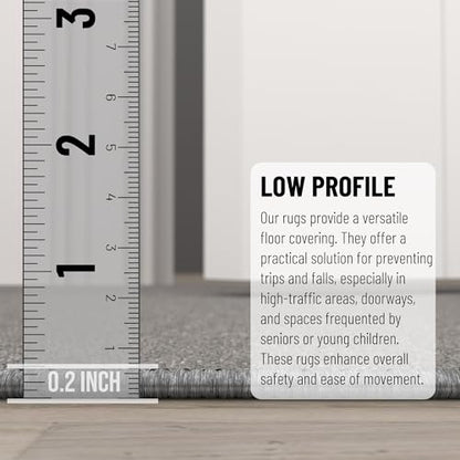 3x10 Hallway Runner Rug (Solid Gray)