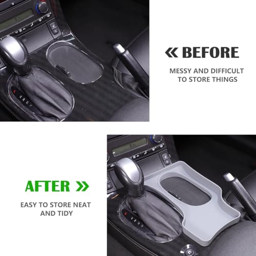 Center Console Cup Holder Compatible with Chevrolet Corvette C6 2005 (Gray)