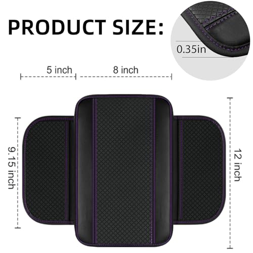6 PCS Car Steering Wheel Cover Set (Steering Wheel Cover Set / Black with purple)