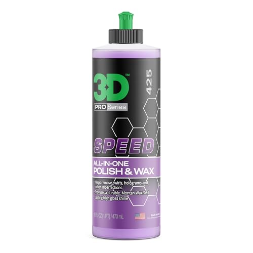 Speed All-In-One Polish & Wax – Scratch & Swirl Remover, Clear Coat Safe Paint Sealant – High Gloss Finish, Easy Application – 16oz – Made in USA (16 Fl Oz (Pack of 1))
