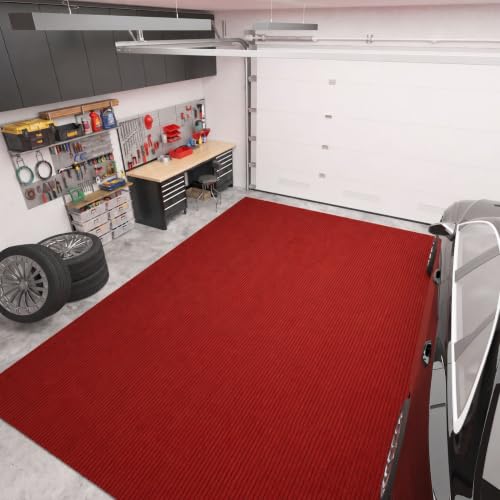 Ottomanso 7x47 Large Waterproof Floor Mat (Red / 6'6" x 47' (Runner))