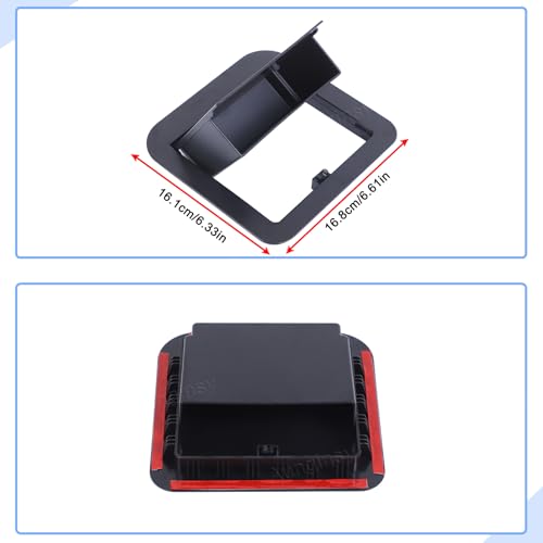 Car Armrest Hidden Storage Box Compatible with Toyota Land Cruiser 250 Prado J250 LC250 2024 2025 Car Center Console Handrail Privacy Storage Box Organizer Tray ABS Insert Pallet Manager Accessories (Black(C))