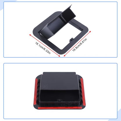 Car Armrest Hidden Storage Box Compatible with Toyota Land Cruiser 250 Prado J250 LC250 2024 2025 Car Center Console Handrail Privacy Storage Box Organizer Tray ABS Insert Pallet Manager Accessories (Black(C))