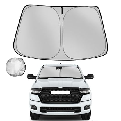 Windshield Sun Shade for 2019 (for 2019-2026 Dodge RAM 1500)