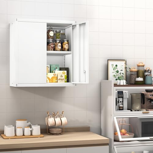 Metal Wall Cabinet (28"H / White)