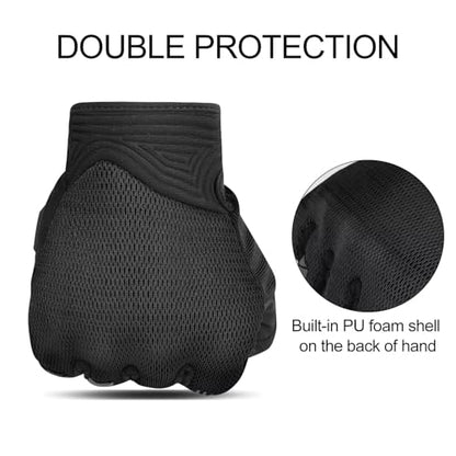 Breathable Mesh Motorcycle Gloves for Men (Black / XX-Large (Palm Circumference: 9.65-10.24 inches))