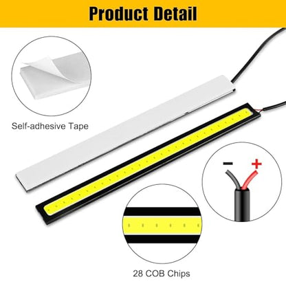 12PCS 12V LED Interior Light Bar (White)
