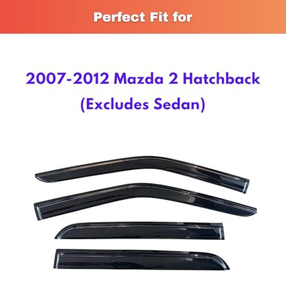 Rain Guards Fit for 2007 (2007-2012 Mazda 2 Hatchback)
