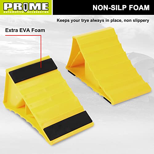 PR1ME Wheel Chocks with Non (wheel Chock 2 Pack)