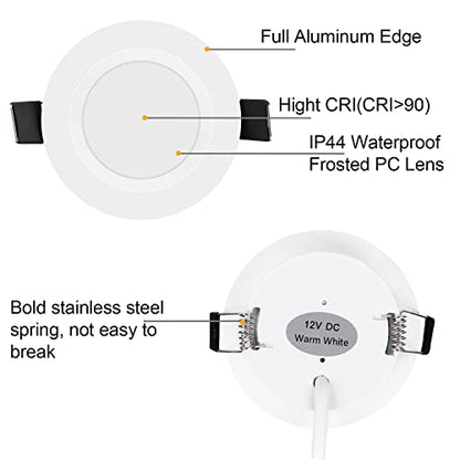 12V LED RV Puck Lights (Warm White, White)