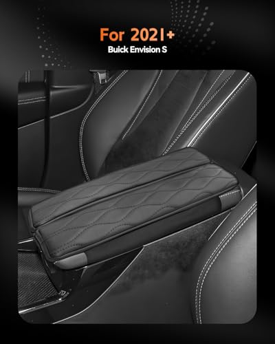for 2021 2025 2026 Buick Envision S Center Console Cover Armrest Box Cover for Envision S (Buick Envision S-Thickened Black)