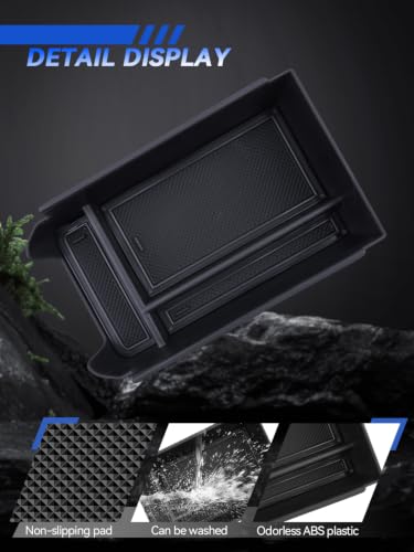 for GLC 300 Center Console Organizer 2023 2024 2025 2026 Mercedes GLC Class X254 Coupe & SUV Accessories Armrest Tray Middle Storage Box Insert Container Durable ABS Plastic (for 2023-2026 Mercedes GLC300)