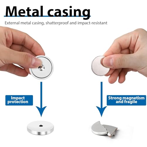Magnets Heavy Duty Neodymium Strong Magnet Imanes Fuertes 12 Pack (Silver / 110lb-Mix-12p)