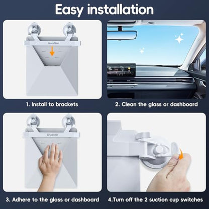 for Starlink Mini Suction Cup Mount for Dashboard & Windshield Ensures Stable Satellite Signal (Finger Pull)