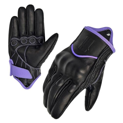 Harssidanza Woman Touch Motorcycle Racing Gloves GL016US Light Purple XS (X-Small / Light Purple)