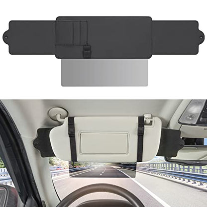 Polarized Sunshade Extender for Car with Polycarbonate Lens (Black Clear Lens / 1 Pack)