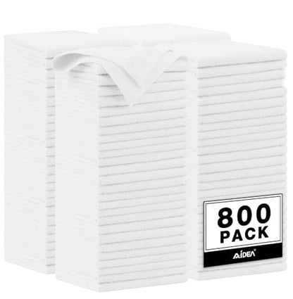 White Microfiber Cleaning Cloth (White / 800PK)