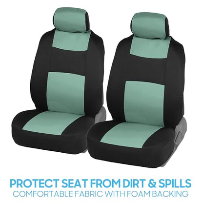 PolyPro Car Seat Covers Full Set in Mint on Black (Mint)