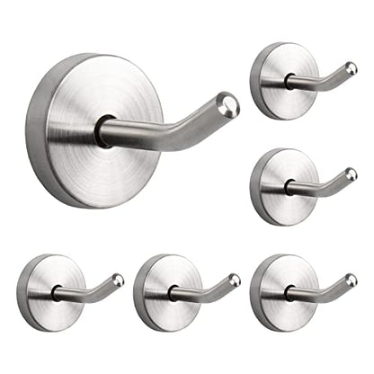 Coat Hooks Wall Mount Hooks for Hanging Hat Hurse Robe (Brushed Nickel / 2 Inch (Wall))