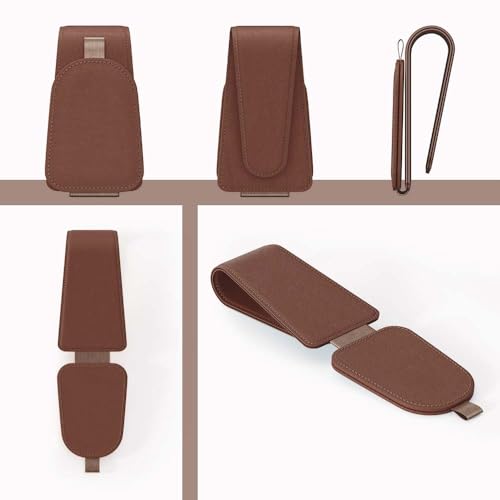 Magnetic Sunglass Holder for Car Visor (Brown)
