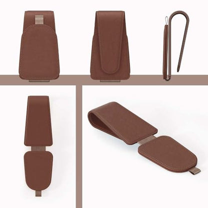 Magnetic Sunglass Holder for Car Visor (Brown)