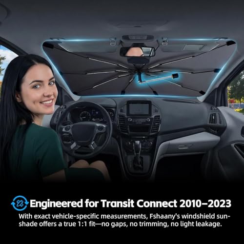 Windshield Sun Shade Umbrella for Ford Transit Connect 2010 (For Ford Transit Connect 2010–2023)