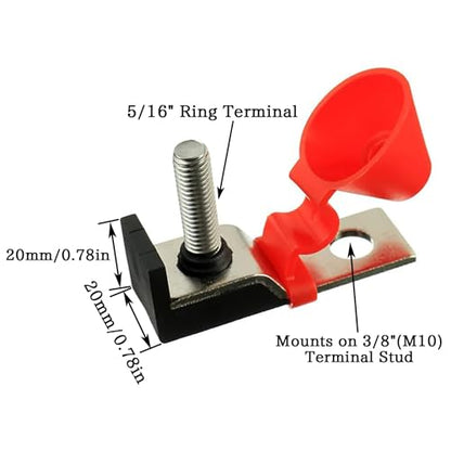 MRBF Terminal Fuse Block 75 AMP Marine Rated Battery Fuse 58V DC Max IP66 Waterproof Fuse Holder 75A (75A)