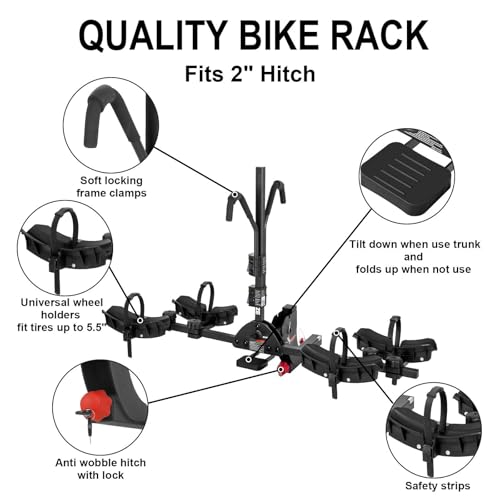 2 E Bike Rack Hitch Mounted (2 Bike Rack Upgrate with Lock)