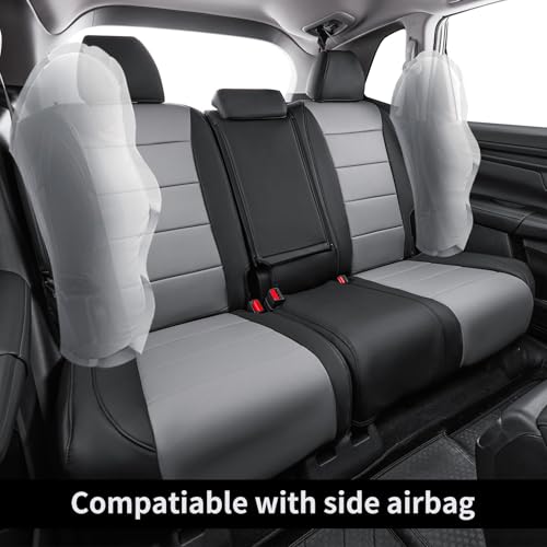 CRV Car Seat Covers Custom Fit for Honda 2023 (Leatherette(Black/Gray) / 2023-2027 CRV LX,EX,EX-L,Sport,Hybrid,Trailsport)