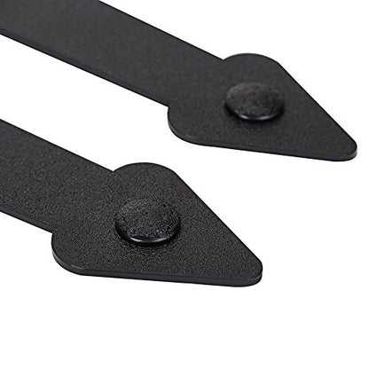 Magnetic Decorative Garage Door Curb Appeal Faux Hinges Handles Hardware Kit Color Black