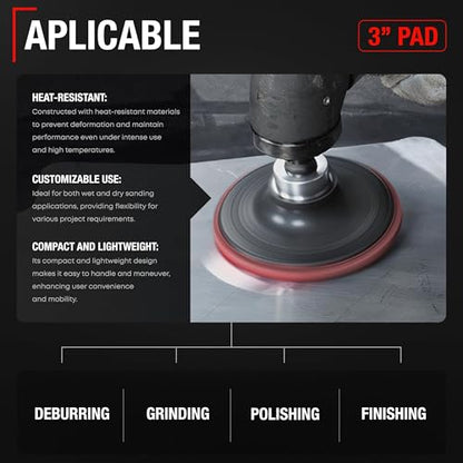 3 inch Conditioning Disc Pad Holder Assembly (ROLOC Pad 3" - 2 Pack)
