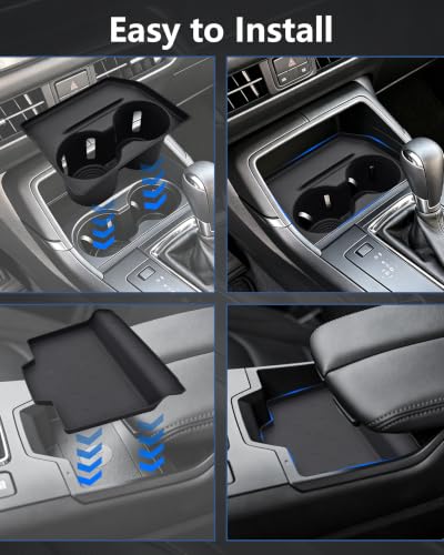 Cup Holder Insert & Wireless Charging Mat for 2026 Mazda CX5 Accessories (For 2026 Mazda CX5)