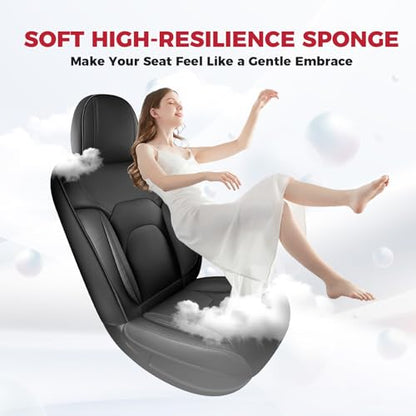 Car Seat Covers Full Set (Black / 5 Pcs Full Set)