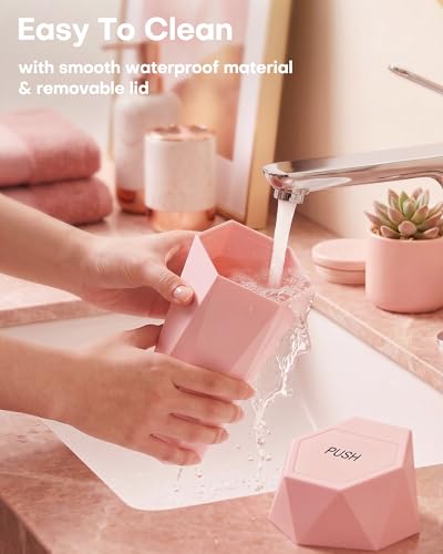 Car Trash Can with Lid (Pink)