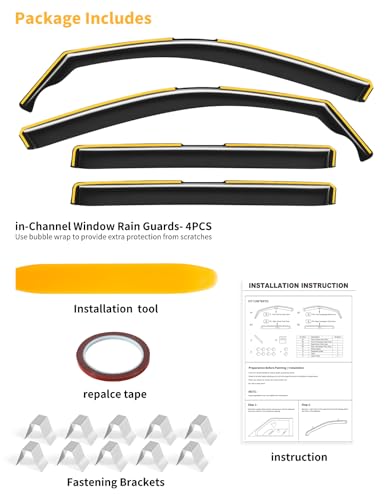 Window Visors Rain Guards for VW Volkswagen Tiguan 2018 (Fit for 2018-2024 Volkswagen Tiguan)