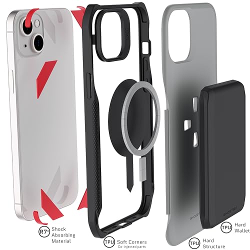Exec Wallet Case for iPhone 15 Plus (iPhone 15 Plus / Gray)