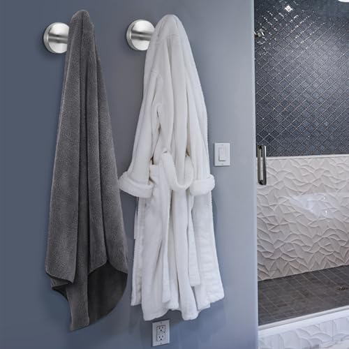 Bath Towel Hooks (Brushed Nickel / 16 Pack)