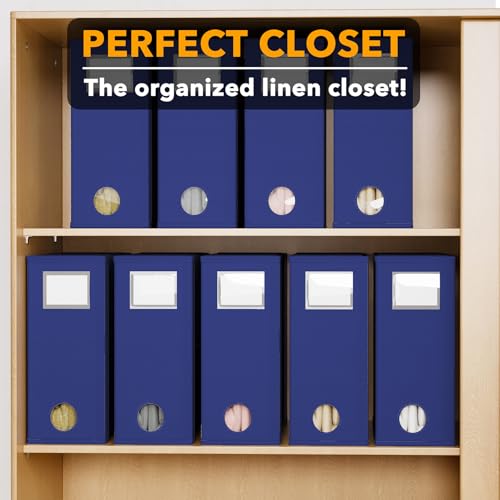 9 Pack Bed Sheet Organizers and Storage (9 pack / Navy Blue)