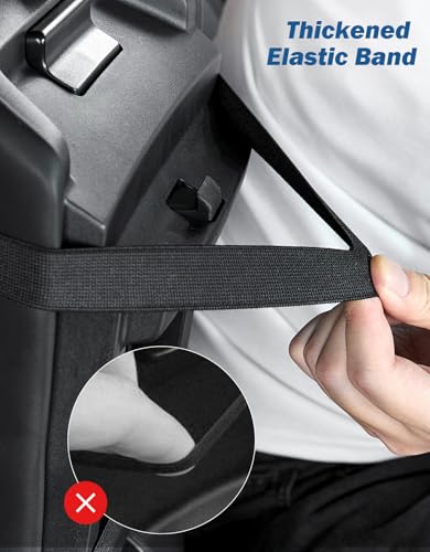 Center Console Cover with Storage Bag for SUV Sedan Car (Black / 12.6" x 7.75" x 0.66")