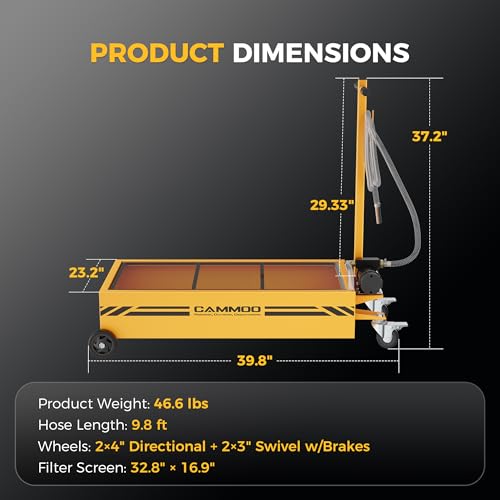 20 Gal Electric Oil Drain Pan with Pump (Yellow)