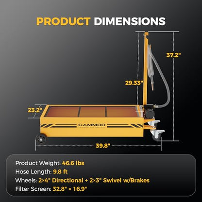 20 Gal Electric Oil Drain Pan with Pump (Yellow)