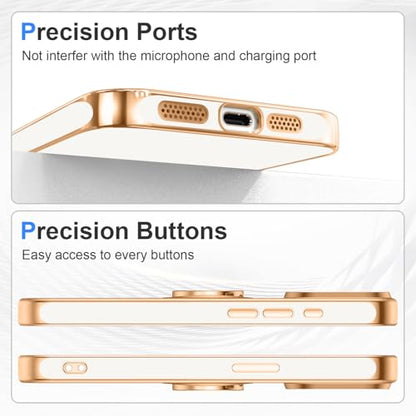 Designed for iPhone 15 Pro Case with Ring Stand Slim White (White / 6.1'' iPhone 15 Pro)