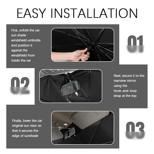 Car Windshield Sun Shade Umbrella (Colorful)
